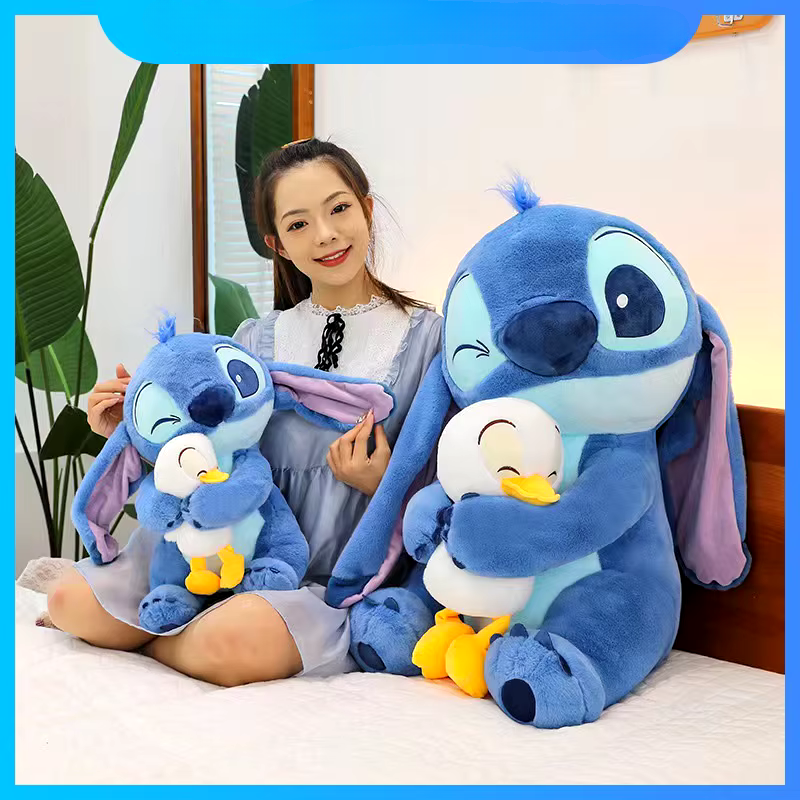 Stitch E O Pato , Super Fofo E Macio 35 Cm