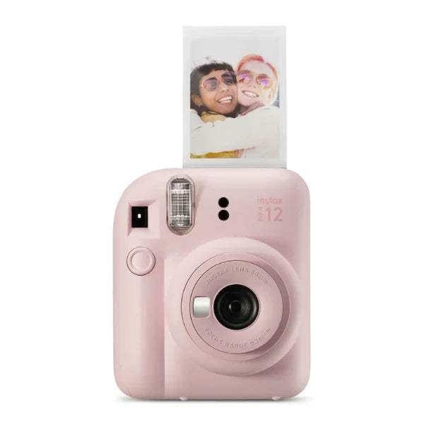 Kit Câmera Instantânea Instax Mini 12 Rosa + Pack 10 filmes Macaron + Bolsa Rosa Gloss