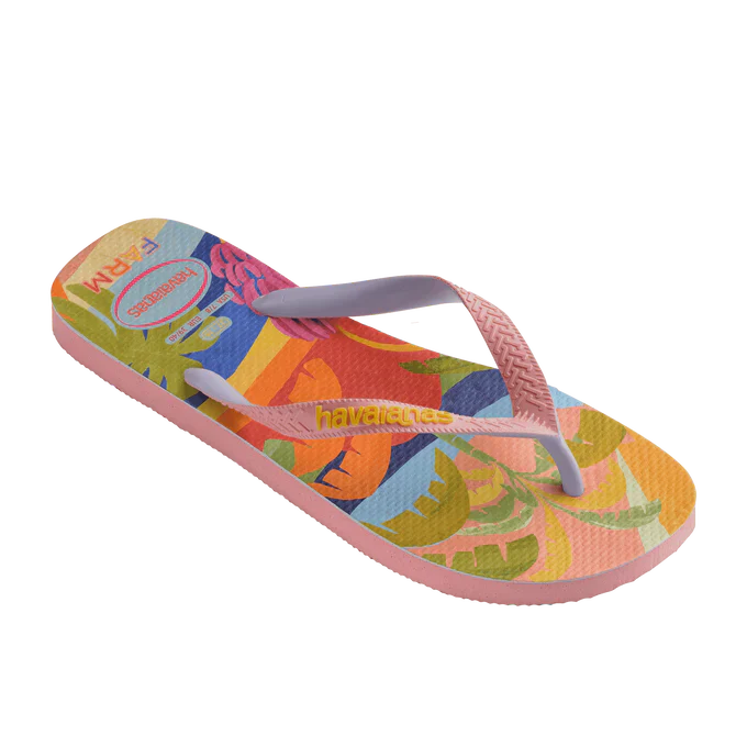 Chinelo Havaianas x Farm Brasil de Cor