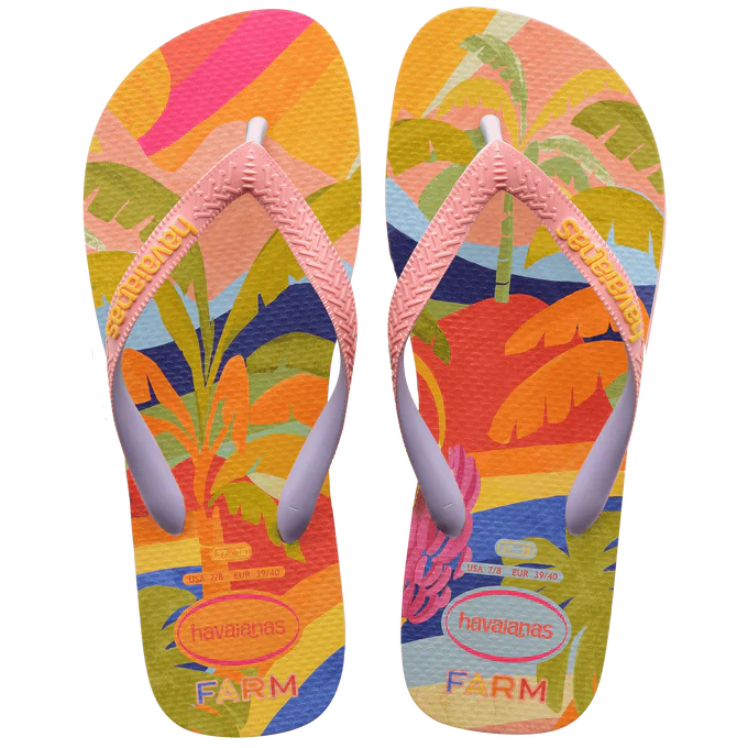 Chinelo Havaianas x Farm Brasil de Cor