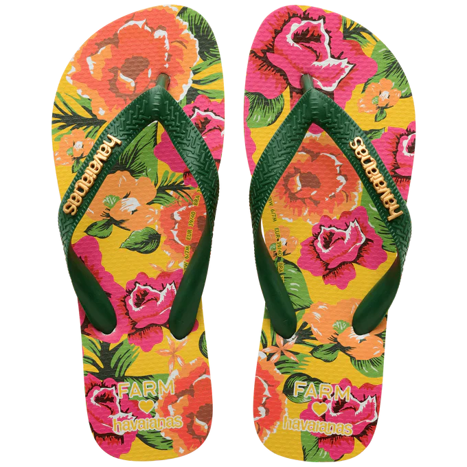 Chinelo Havaianas x Farm Chita