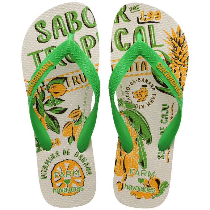 Chinelo Havaianas x Farm Suco de Frutas