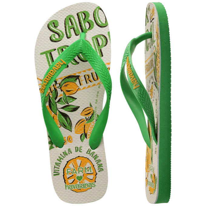 Chinelo Havaianas x Farm Suco de Frutas