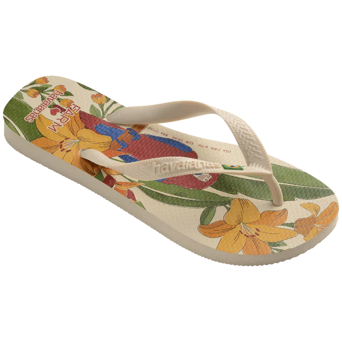 Chinelo Havaianas Farm x Ararinhas