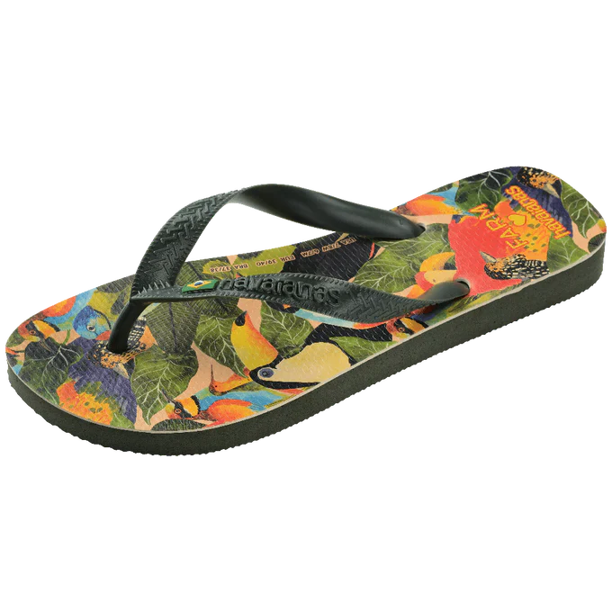 Chinelo Havaianas Farm x Folhagens De Pássaros