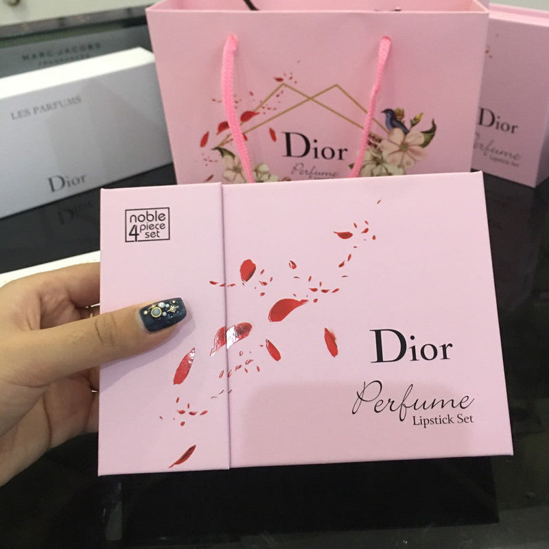 Conjunto de 5 frascos de perfume Mini Dior, conjunto de perfume com conjunto de batom perfume dior.