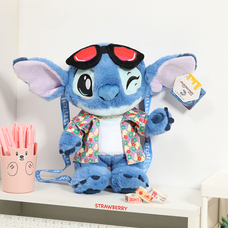 Stitch curtindo o Verão , Super Fofo E Macio 30 Cm