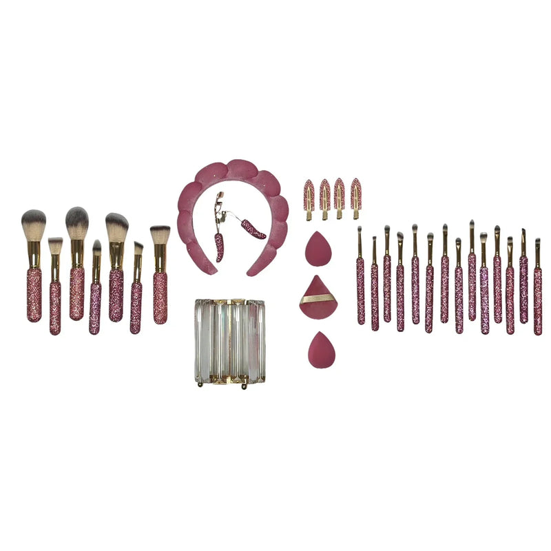 Conjunto de pincéis Essentials Collection com 31 peças Ruby Pink