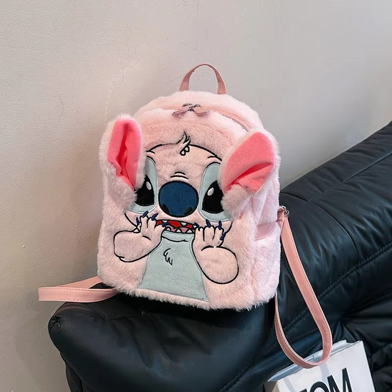 Stitch bolsa/mochila infantil com estilo Pelúcia fofa