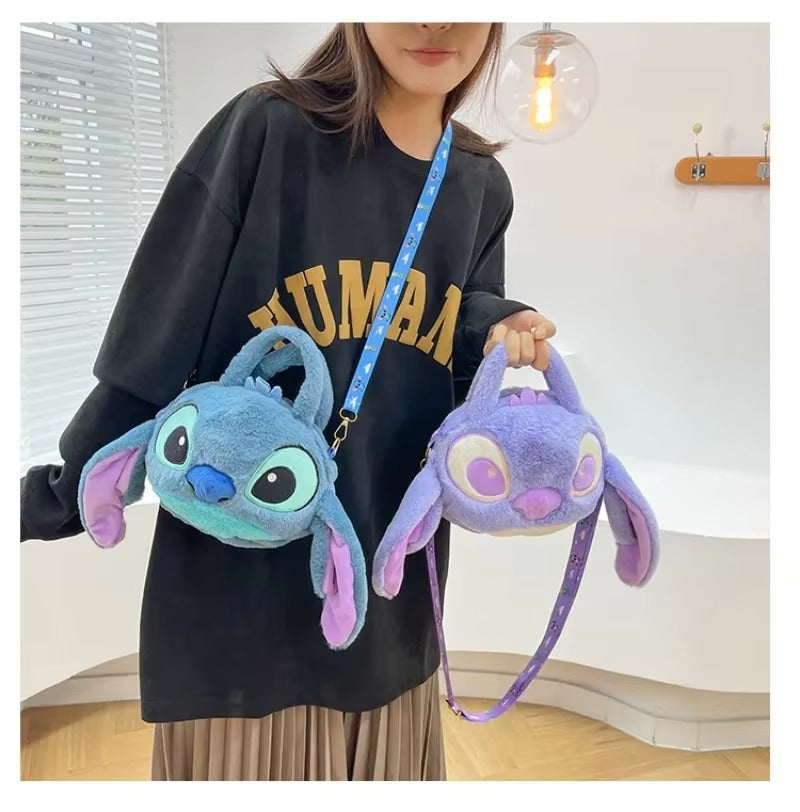 Stitch bolsa feminina estilo pelúcia fofa