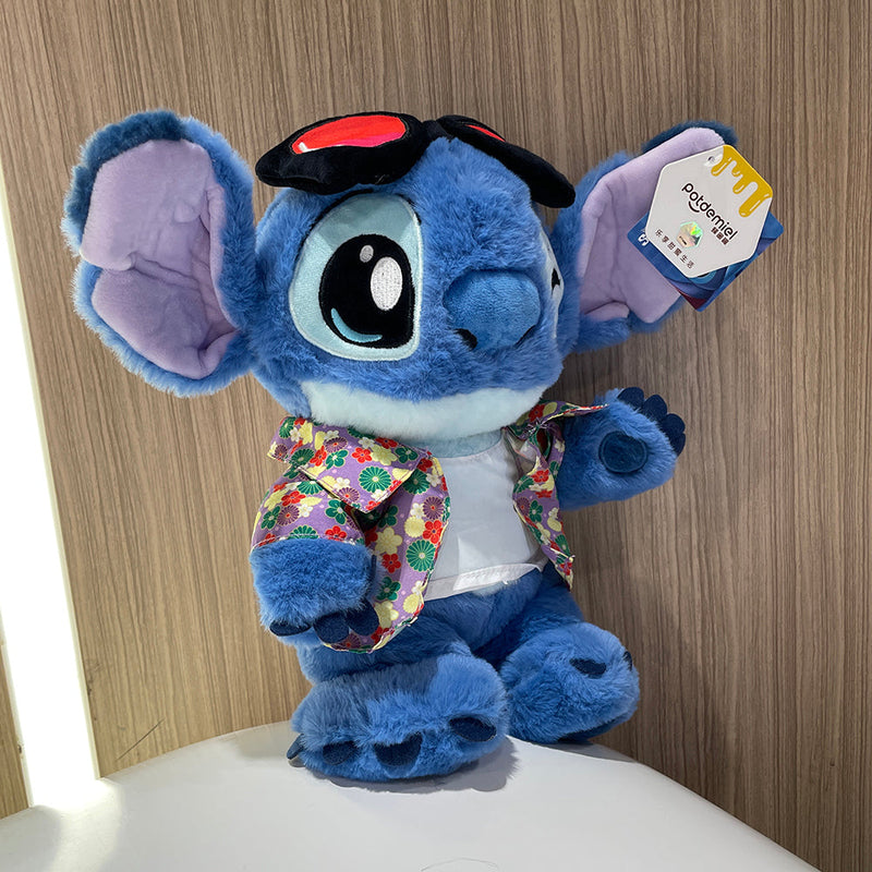 Stitch curtindo o Verão , Super Fofo E Macio 30 Cm