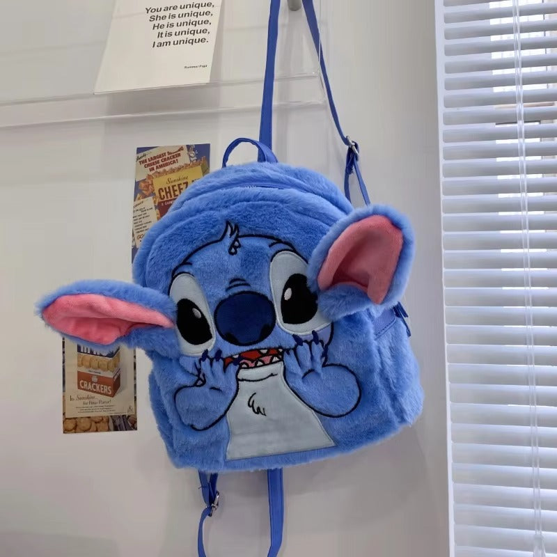 Stitch bolsa/mochila infantil com estilo Pelúcia fofa