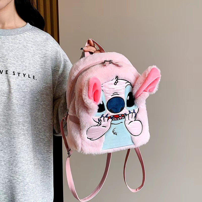 Stitch bolsa/mochila infantil com estilo Pelúcia fofa