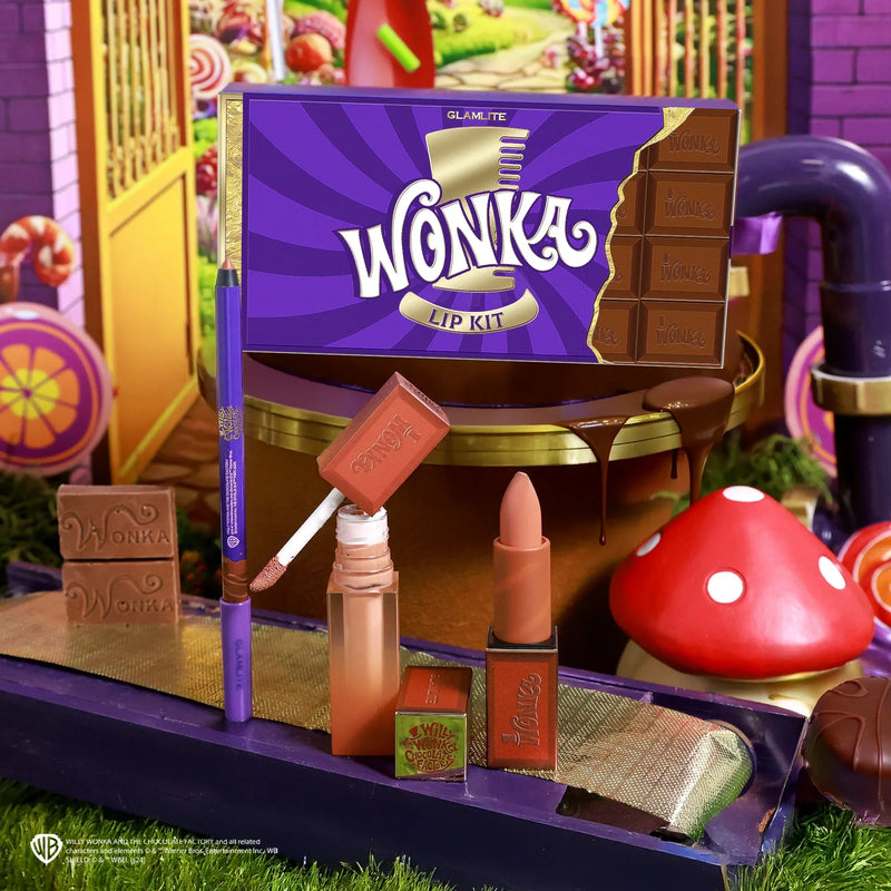 Caixa Fábrica de Chocolate Wonka x Glamlite Coleção Completa