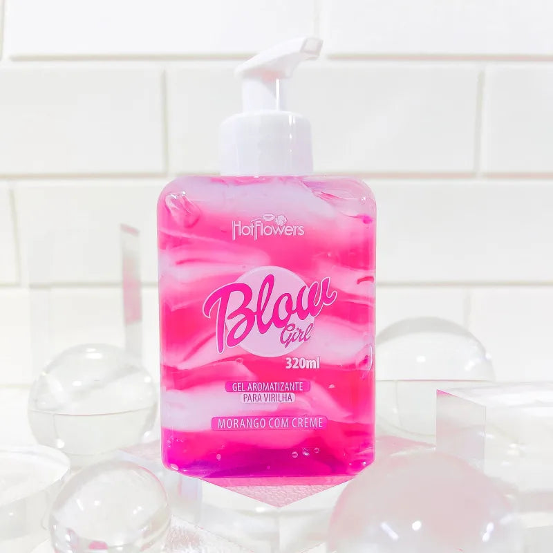 Blow Girl Hidratante Aveludado Beijável para Região Pélvica e Virilha Morango com Creme 320ml