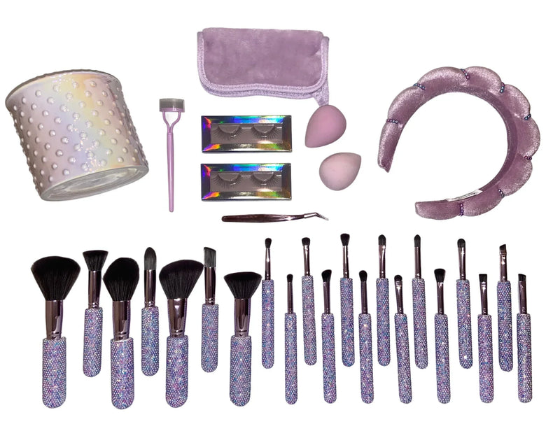 Conjunto de pincéis Essentials Collection com 30 peças Pérola Brilhante