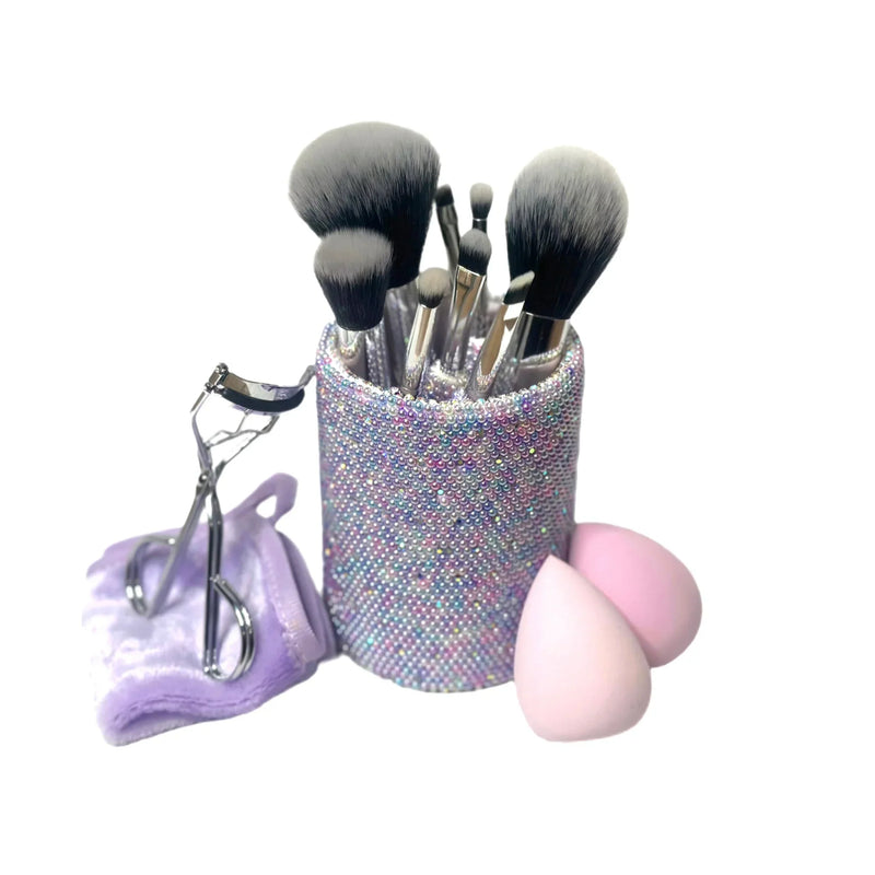 Conjunto de pincéis Essentials Collection com 26 peças Pérola/Roxo